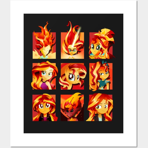 Forms of Sunset Shimmer Wall Art by Ilona's Store